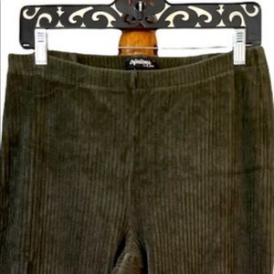 Olive green sz 14 stretch velvety ribbed jeggings by Definitions